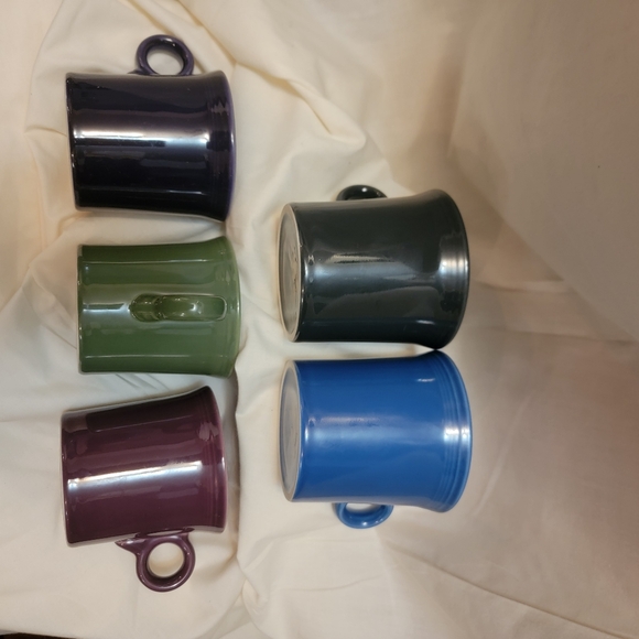 Lot of 5 Fiesta Ware Colorful Ceramic Mugs - Picture 4 of 7